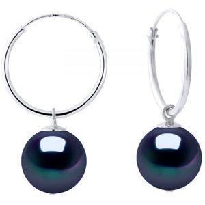 Creolen Gekweekte Parels Zoetwater Ronde 10-11mm Black Or White
