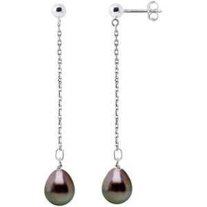 Drop Earrings Tahitian Pearls Pears 8-9mm White Gold