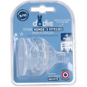 Flessenspeen - Ronde - Silicone - Antikleef Lijnen - 3 Snelheden