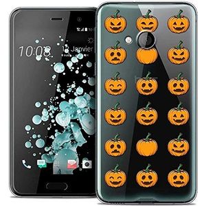 Beschermhoes voor HTC U Play, ultradun, Halloween Smiley pompoen