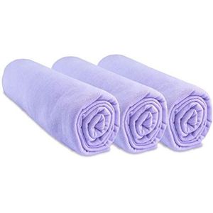 Set van 3 hoeslakens van katoen, jersey, 60 x 120 cm, Parma, merk Easy Dort, voor wieg of kinderbed, 60 x 120 cm, Oeko Tex | gezonde slaap | onderhoudsvriendelijk | leeftijd 0-4 jaar