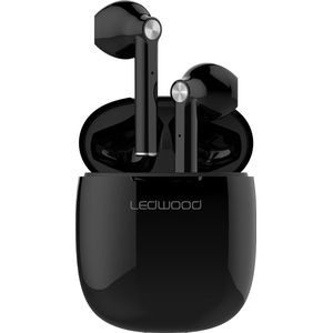 LEDWOOD Explorer T16 TWS - In-ear oortelefoons met lange afspeeltijd, zwart