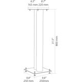 Norstone - Stylum 3 - Standaard voor Diffusers - Wit Mat - Metalen Constructie