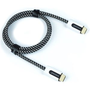 NorStone Jura HDMI-kabel | 2.1 4K/8K 60 HZ 48 Gbps Bandwidth | OFC copper 99.999% | 5% silver | 1,0 meter