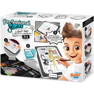 Buki - Lightpad Teken Studio - Inclusief Stiften Potloden Pennen - Tekendoos