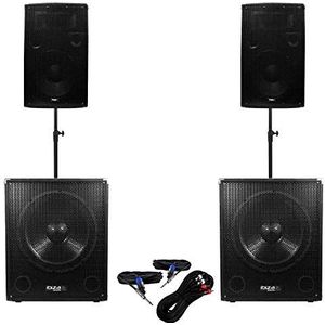 Pack 151512 Sono DJ 2800 W Bi-Amp subwoofer