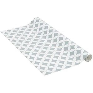Venilia Monica 54767 Plakfolie, met grijs geometrisch motief, retropatroon, decoratiefolie, meubelfolie, behang, zelfklevende folie, pvc, zonder ftalaten, 45 cm x 1,5 m, dikte: 0,095 mm