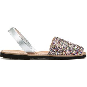 Platte sandalen met pailletten AVARCA PAILLETTES MINORQUINES. Leer materiaal. Maten 39. Zwart kleur