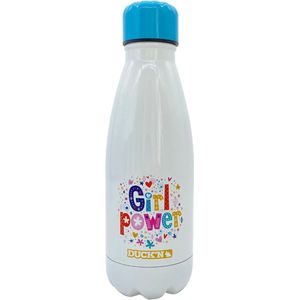 RVS thermosfles - veelkleurig - girl power - 350 ml - waterfles - drinkfles - sport