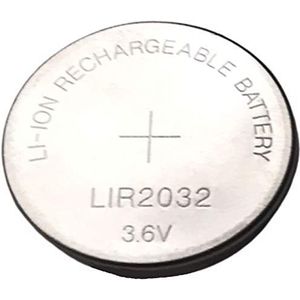 1 knoopcel CR2032 Li-Ion, oplaadbaar, 3,6 V, Lir2032
