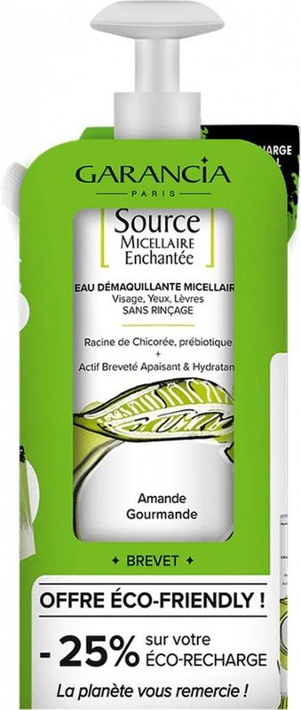 Garancia - Source Micellaire Enchantée - Micellair Reinigingswater - Amandel - 400 ml + Eco-Refill 400 ml