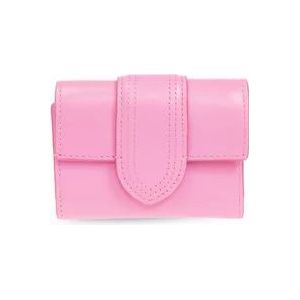 Jacquemus Roze Portemonnees LE Compact Bambino , Pink , Dames , Maat: ONE Size