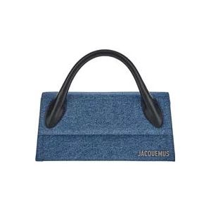 Jacquemus, Tassen, Dames, Blauw, ONE Size, Leer, ‘Le Chiquito Long’ schoudertas