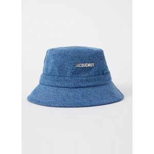 Jacquemus Blauwe Katoenen Bucket Hoed - Gadjo , Blue , unisex , Maat: 56 CM