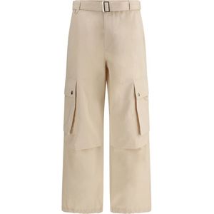 Jacquemus - Cargo Broek - Beige - Katoen - Verstelbare Tailleband