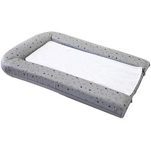 DOMIVA Aankleedkussen van pvc, met 2 afneembare sponzen, grijs, sterprint