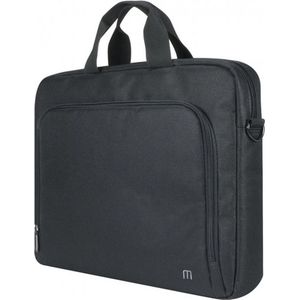 Mobilis Laptoptas 14-16 inch, schoudertas, toploading-opening, accessoirevak, laptoptas 15,6 inch, zwart