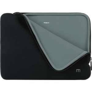 Mobilis Neopreen laptophoes voor 12,5-14 inch laptop, beschermhoes PC/notebook/Ultrabook tot 14 inch, hoes compatibel met MacBook Air/Pro 13,3 inch, zwart/grijs