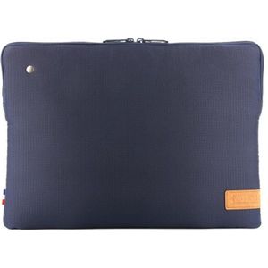 Mobilis Housse pour Ordinateur Portable - 12.5-14 Pouces - Compatible MacBook Pro 13'' & MacBook Pro 14'' - Fabriquée en France - 25% recyclée - Bleu Nuit - La Frenchie