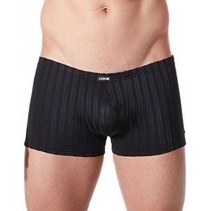 Look Me LM802 – 67blkl Boxer Heren Sexy zwarte krijtstrepen discreet mat/glanzend