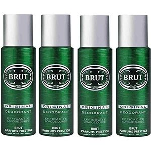 Brut Originele Deodorant, Langdurig, 200 ml, 4 Stuk