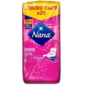 Nana Ultra Normal Plus - Maandverband met vleugels - 4 verpakkingen van 28 stuks