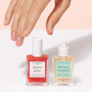 Manucurist - Healthy Glow Duo - Nagellak - Roze - 2 in 1 Verzorging