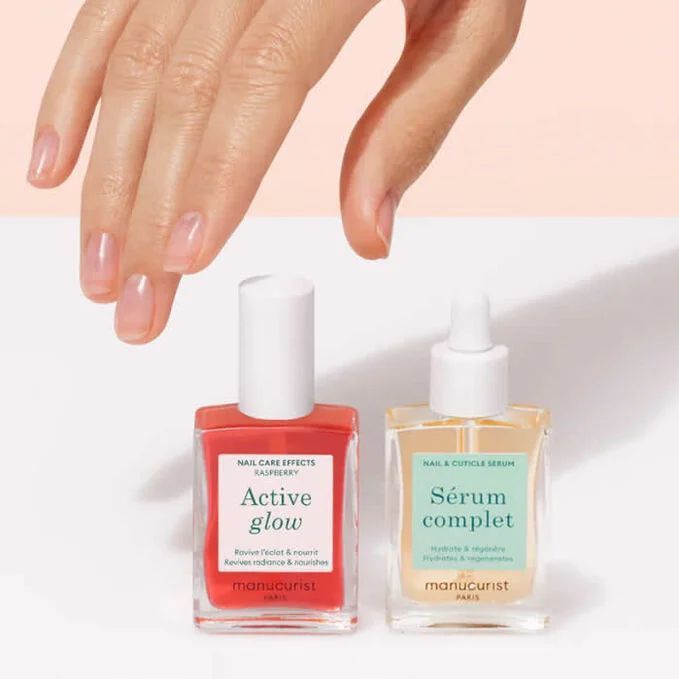 Manucurist - Healthy Glow Duo - Nagellak - Roze - 2 in 1 Verzorging