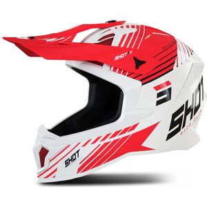 Shot's Lite - Crosshelm - Wit - Tri-composiet Schaal - Lichtgewicht 1100gr