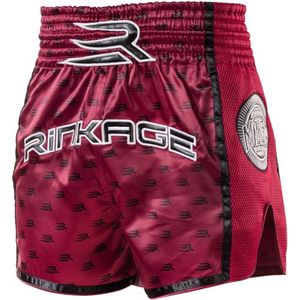 Rinkage Thai Stallion Muay Thai Short - Donkerrood - Maat S