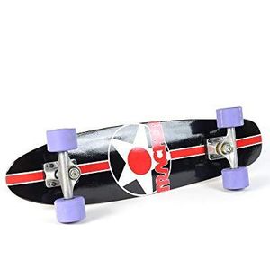 Cruiser-skateboard Cruizeline met paars sterwiel, 7,5 x 27,5 inch