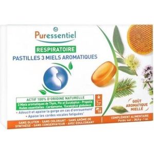 Respiratoire - 18 Pastilles - 3 Miels Aromatiques - Hand- en Voetverzorging