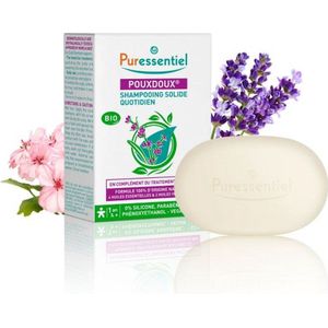 PURESSENTIEL PouxDoux biologische dagelijkse vaste shampoo anti luizen 60g