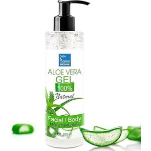 Pure Aloë Vera-gel, 100% natuurlijke, anti-aging gezichtsverzorging, hydraterend, herstellend, lichaam en haar, after-sun en ontharing, transparant, biologische cultuur 200 ml