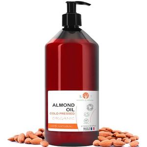 Biologische Amandelolie - Koudgeperst - Professionele Massageolie - 1000 ml