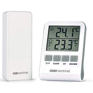 SCS Sentinel - HCN0066 digitale thermometer met draadloze buitensonde – draadloze thermometer – binnen- en buitenthermometer – weerinstrument – DigiThermo indoor/outdoor