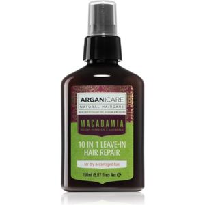 Arganicare Macadamia 10 In 1 Leave-In Hair Repair Leave-In Verzorging voor Droog en Beschadigd Haar 150 ml