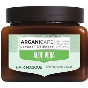 ARGANICARE - Hydraterend masker voor droog en dof haar met aloë vera en arganolie - 500 ml pot