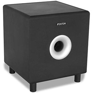 Fenton SHFS08B - subwoofer actief thuisbioscoop - 200 watt Sub Woofer met geïntegreerde versterker - Bass Box - Perfect voor het upgraden van je hifi thuisbioscoopsysteem, tv-geluidssysteem - zwart