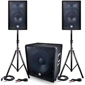 Set SONO BM Sonic BMS1812-2400W – 2 luidsprekers 30 cm + behuizing 46 cm + poten + kabels