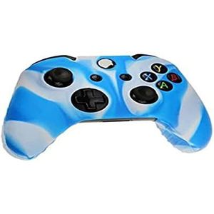 G-MOTIONS Beschermhoes voor Xbox One Controller - Silicone bescherming voor uw Xbox-controller, voorkomt vervuiling. Beschermt uw controller en biedt extra bescherming in bumper (wit/blauw)