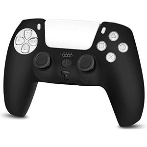 G-MOTIONS - PS5-controller hoes – prachtige siliconen hoes, waarmee je in één product de grip van je Playstation 5-controller kunt personaliseren, beschermen en verbeteren (zwart)