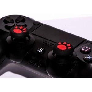 Set van 4 Joystick-beschermfolies, compatibel met alle console-controllers/G-MOTIONS, personalisatie van je joysticks, betere grip en volledige bescherming, G-Paw universeel, rood
