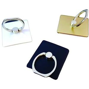PARENCE. - Phone Back Ring - Elegant- / Universal Square Grip Ring voor Smartphone - willekeurige kleur (goud, zilver, wit, zwart)