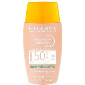 Bioderma Photoderm Nude Touch Mineralen Zonnefluid voor het Gezicht SPF 50+ Tint Very light 40 ml