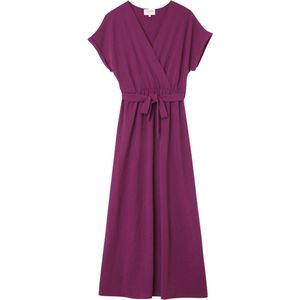 Grace & Mila - Maud - Maxi-jurk - Fuchsia - V-hals met Strikceintuur