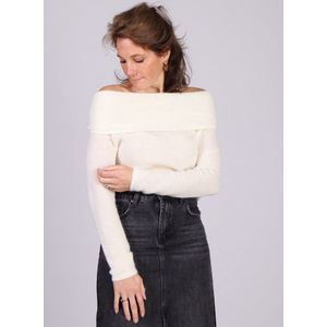 Off white off-shoulder omgeslagen trui Oranger - Grace & Mila