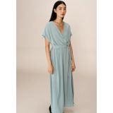 Grace & Mila - Papillon - Maxi-jurk - Blauw - Vloeiende Stof - Strikceintuur