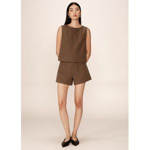 Grace & Mila - Pino Short - Khaki - 100% Katoen - Hoge Taille