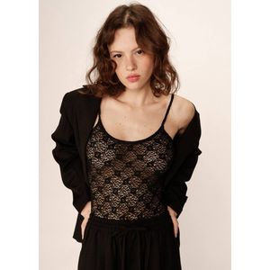 Grace & Mila - POLLY - Bodysuit - Zwart - Kanten - Mouwloos